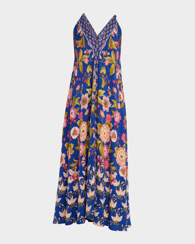 Eva Printed V-Neck Dress